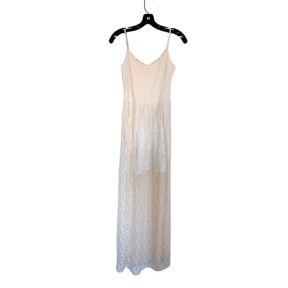 abercrombie and fitch lace maxi dress cream M - Picture 1 of 6